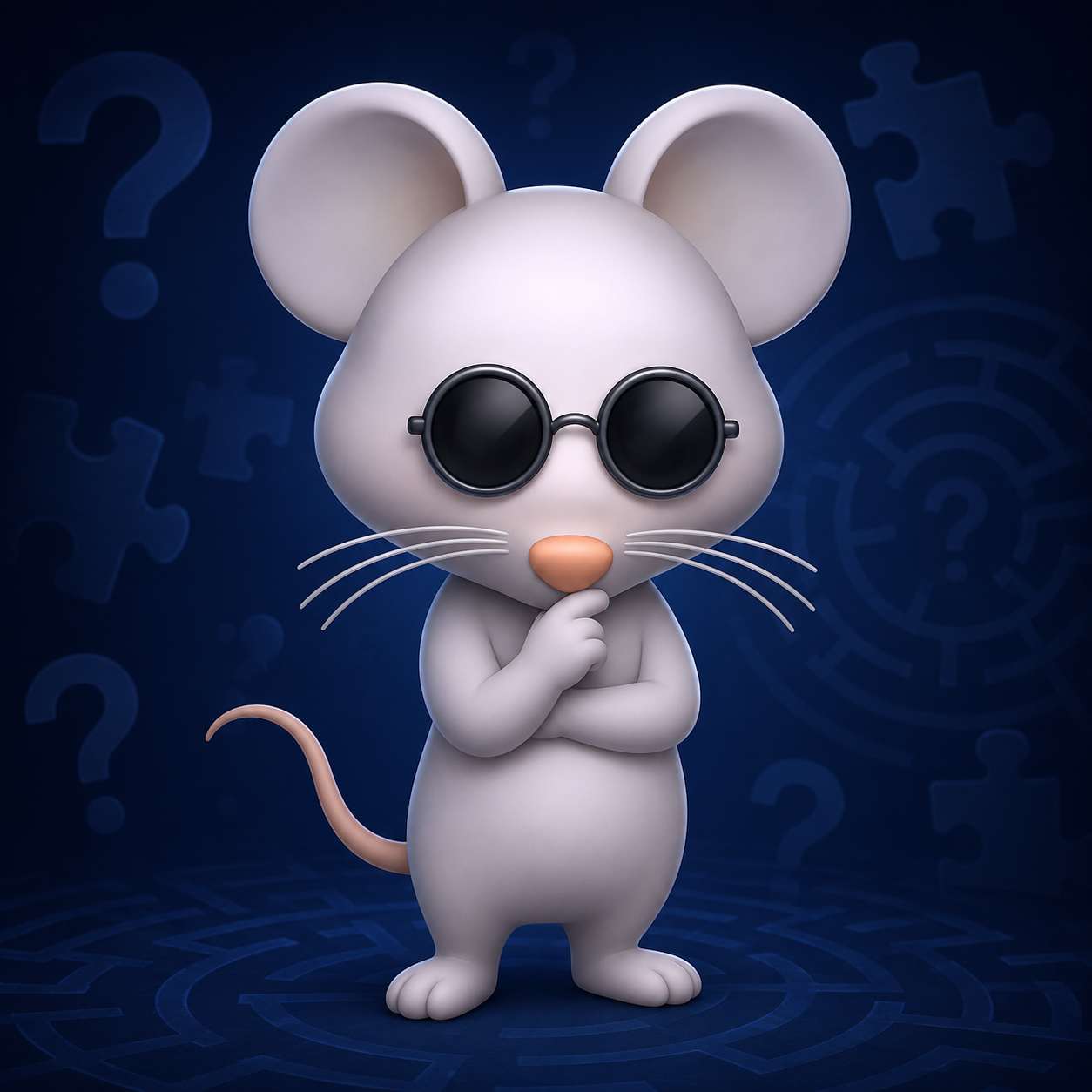 Ratón con gafas oscuras del Juego del Ratón